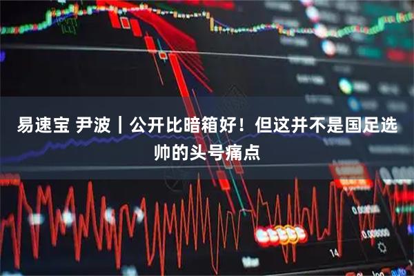 易速宝 尹波｜公开比暗箱好！但这并不是国足选帅的头号痛点