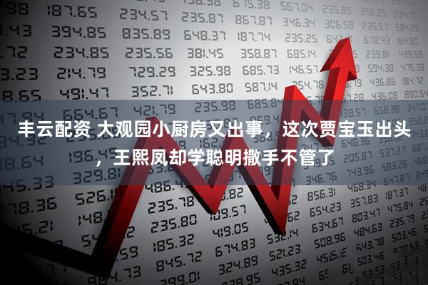 丰云配资 大观园小厨房又出事，这次贾宝玉出头，王熙凤却学聪明撒手不管了